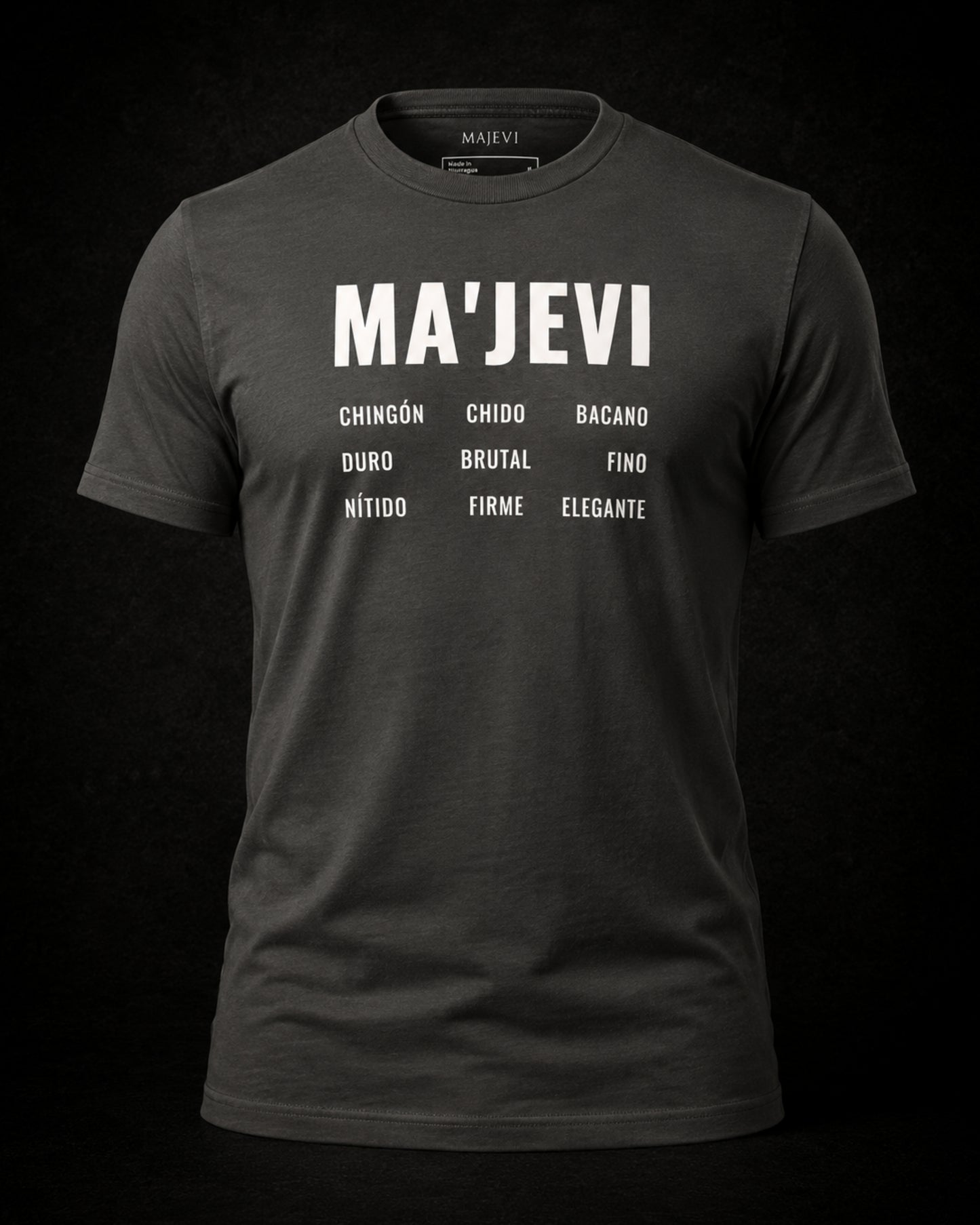 Asphalt t-shirt with white text on a black background