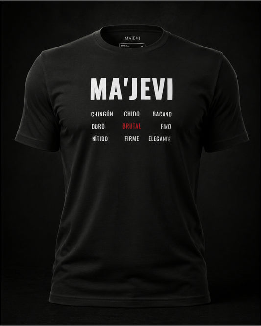 Majevi different words unisex t-shirt vintage black front view
